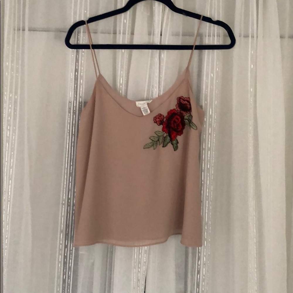Embroidered Slip Tank